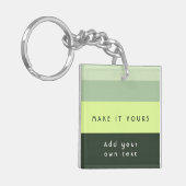 Moderne gepersonaliseerde citaatprint sleutelhanger (Voorkant Links)