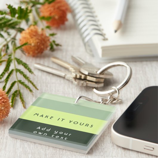 Moderne gepersonaliseerde citaatprint sleutelhanger (Voorkant Rechts)