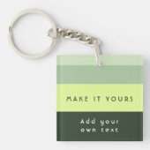 Moderne gepersonaliseerde citaatprint sleutelhanger (Voorkant)