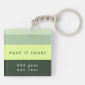 Moderne gepersonaliseerde citaatprint sleutelhanger (Achterkant)