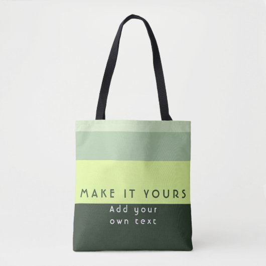 Moderne gepersonaliseerde citaatprint tote bag (Voorkant)