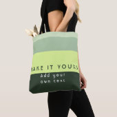 Moderne gepersonaliseerde citaatprint tote bag (Dichtbij)