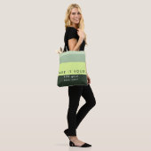 Moderne gepersonaliseerde citaatprint tote bag (Op model)