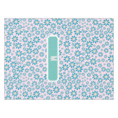 Moderne gepersonaliseerde Daisy Flower Initiaal Tafelkleed (Voorkant (Horizontaal))