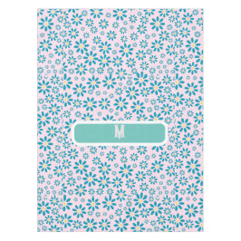 Moderne gepersonaliseerde Daisy Flower Initiaal Tafelkleed