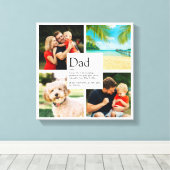 Moderne Gepersonaliseerde Definitie van Vader 4 Fo Canvas Afdruk (Insitu (Houten vloer))
