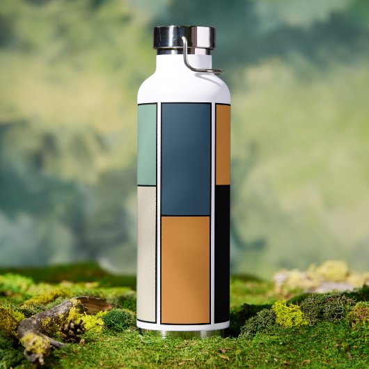 Moderne gepersonaliseerde diverse kleurrijke doos waterfles (Buiten)