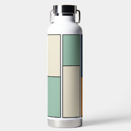 Moderne gepersonaliseerde diverse kleurrijke doos waterfles
