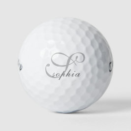 Moderne gepersonaliseerde elegante naam alfabet golfballen