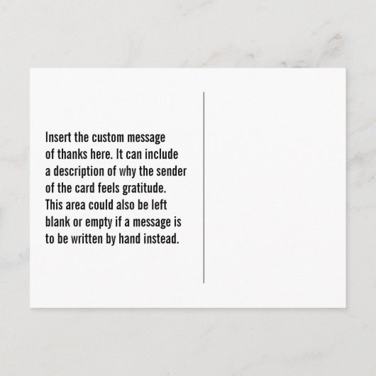 Moderne, gepersonaliseerde en chique "Bedankt!" Br Briefkaart (Achterkant)
