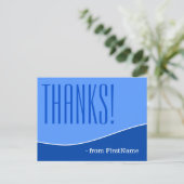 Moderne, gepersonaliseerde en chique "Bedankt!" Br Briefkaart (Staand voorkant)