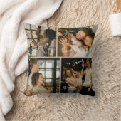 Moderne gepersonaliseerde familie 3 ringband kussen (Deken)