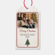 Moderne Gepersonaliseerde Familie Foto Kerstmis