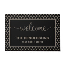 Moderne gepersonaliseerde familienaam Welkom