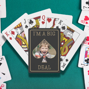 Moderne gepersonaliseerde foto aandenken Ik ben ee Pokerkaarten