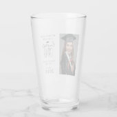 Moderne Gepersonaliseerde Foto Afstudeerfeest Glas (Achterkant)