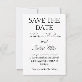 Moderne Gepersonaliseerde Foto Bruiloft Save the D Date