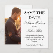 Moderne Gepersonaliseerde Foto Bruiloft Save the D Date (Voorkant / Achterkant)