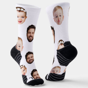 Moderne gepersonaliseerde foto cadeau voor moeder  sokken