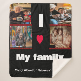 Moderne gepersonaliseerde foto collag sherpa deken