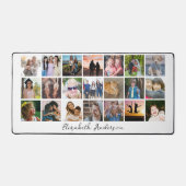 Moderne gepersonaliseerde foto collage bureau mat (Voorkant)