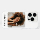 Moderne Gepersonaliseerde Foto en Naam Maak je eig Case-Mate iPhone Case (Achterkant (horizontaal))