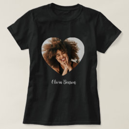Moderne Gepersonaliseerde Foto en Naam Maak je eig T-shirt