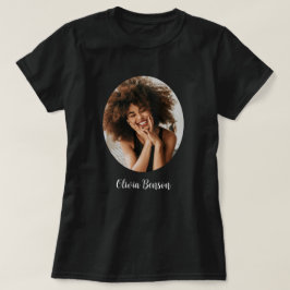 Moderne Gepersonaliseerde Foto en Naam Maak je eig T-shirt