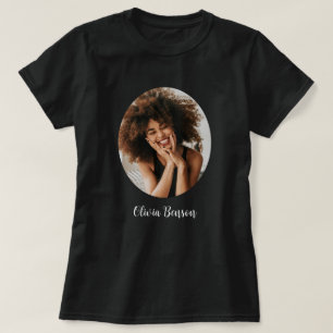 Moderne Gepersonaliseerde Foto en Naam Maak je eig T-shirt