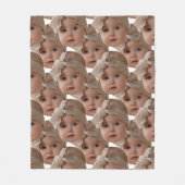 Moderne gepersonaliseerde foto gezicht aangepaste  fleece deken (Voorkant)