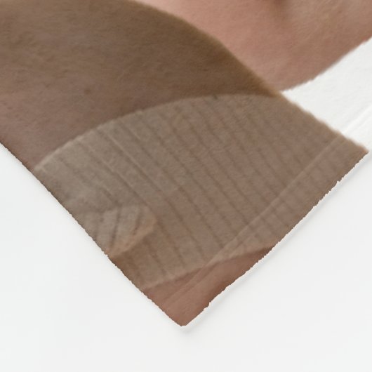 Moderne gepersonaliseerde foto gezicht aangepaste fleece deken (Hoek)