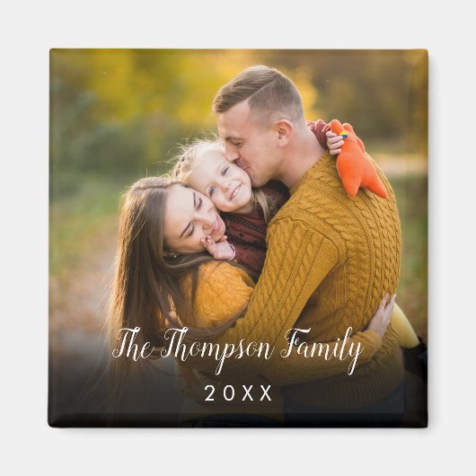 Moderne Gepersonaliseerde Foto Magneet (Voorkant)