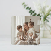 Moderne gepersonaliseerde foto MOEDER Moederdagkaa (Staand voorkant)
