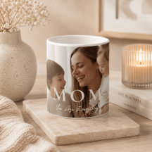 Moderne gepersonaliseerde foto MOM koffiemok