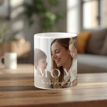 Moderne gepersonaliseerde foto MOM koffiemok