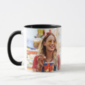 Moderne Gepersonaliseerde Foto Monogram Mok (Links)