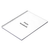 Moderne Gepersonaliseerde Foto Notitieboek (Linkerzijde)