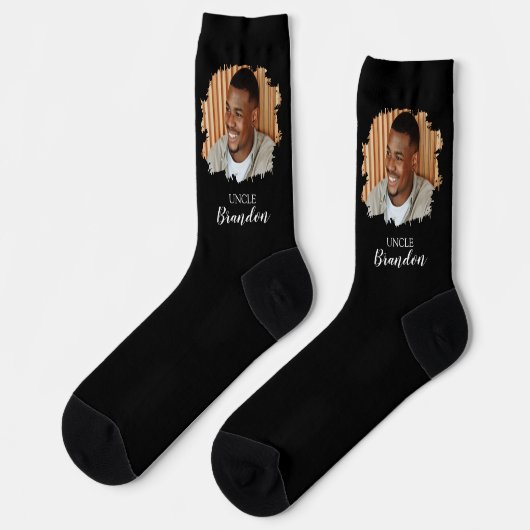 Moderne gepersonaliseerde foto oom sokken (Links)