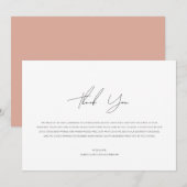 Moderne gepersonaliseerde foto platte bedankkaart (Voorkant / Achterkant)