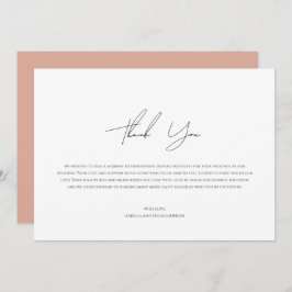 Moderne gepersonaliseerde foto platte bedankkaart