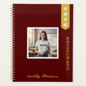 Moderne Gepersonaliseerde Foto Tekst Stijlvol Planner (Voorkant)