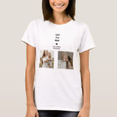 Moderne Gepersonaliseerde Fotocadeau voor Moeder T-shirt (Voorkant)