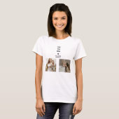Moderne Gepersonaliseerde Fotocadeau voor Moeder T-shirt (Voorkant volledig)