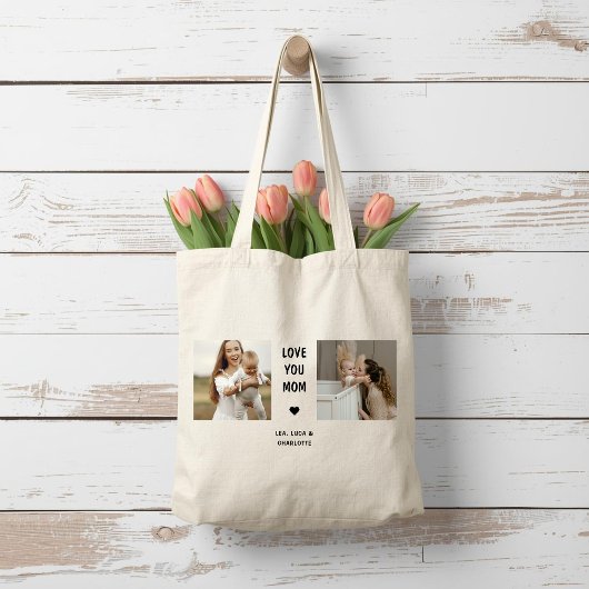 Moderne Gepersonaliseerde Fotocadeau voor Moeder Tote Bag