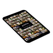 Moderne gepersonaliseerde fotocollage magneet (Rechterzijde)