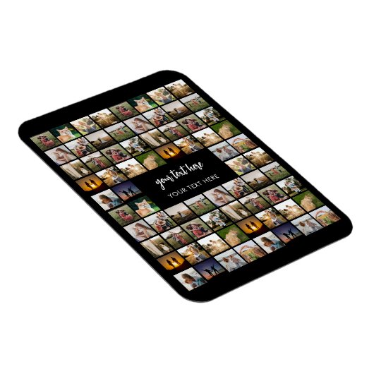 Moderne gepersonaliseerde fotocollage magneet (Rechterzijde)