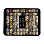 Moderne gepersonaliseerde fotocollage magneet (Horizontaal)