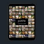 Moderne gepersonaliseerde fotocollage magneet<br><div class="desc">Creëer uw eigen moderne gepersonaliseerde fotocollage magneet</div>