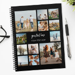 Moderne gepersonaliseerde fotocollage planner<br><div class="desc">Creëer uw eigen gepersonaliseerde fotocollage planner met 12 van uw favoriete foto's.</div>