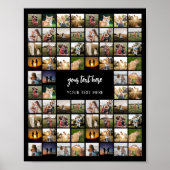 Moderne gepersonaliseerde fotocollage poster (Voorkant)